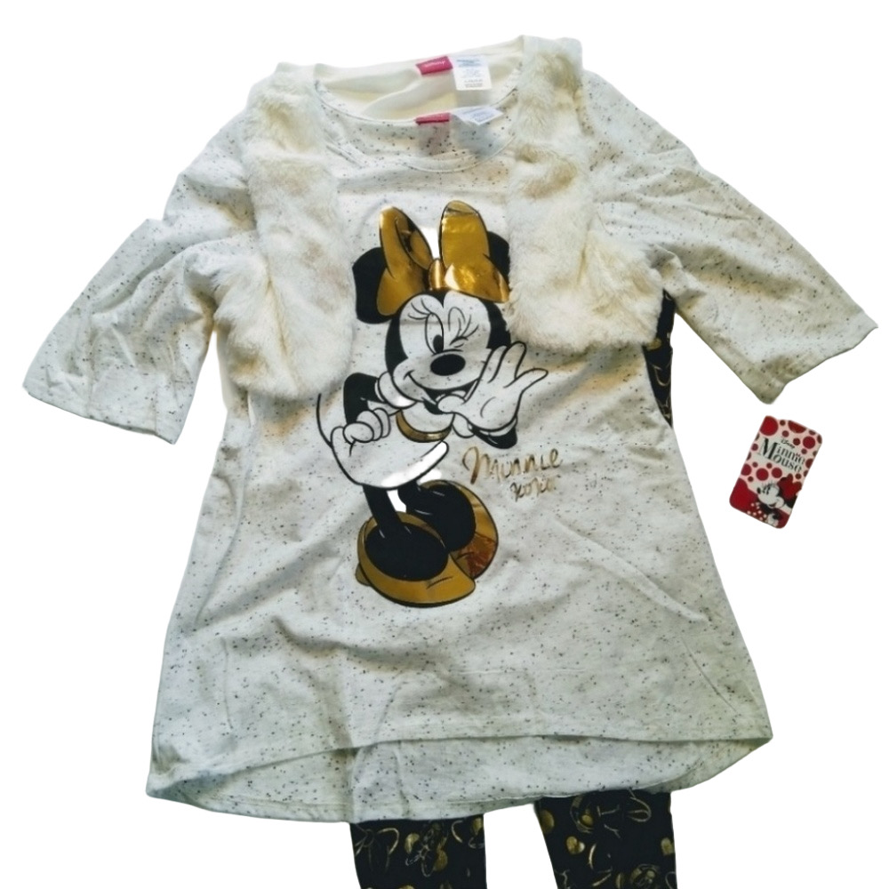 Disney Minnie Mouse 2-Piece Outfit Tunic Top & Leggings NWT. Character set